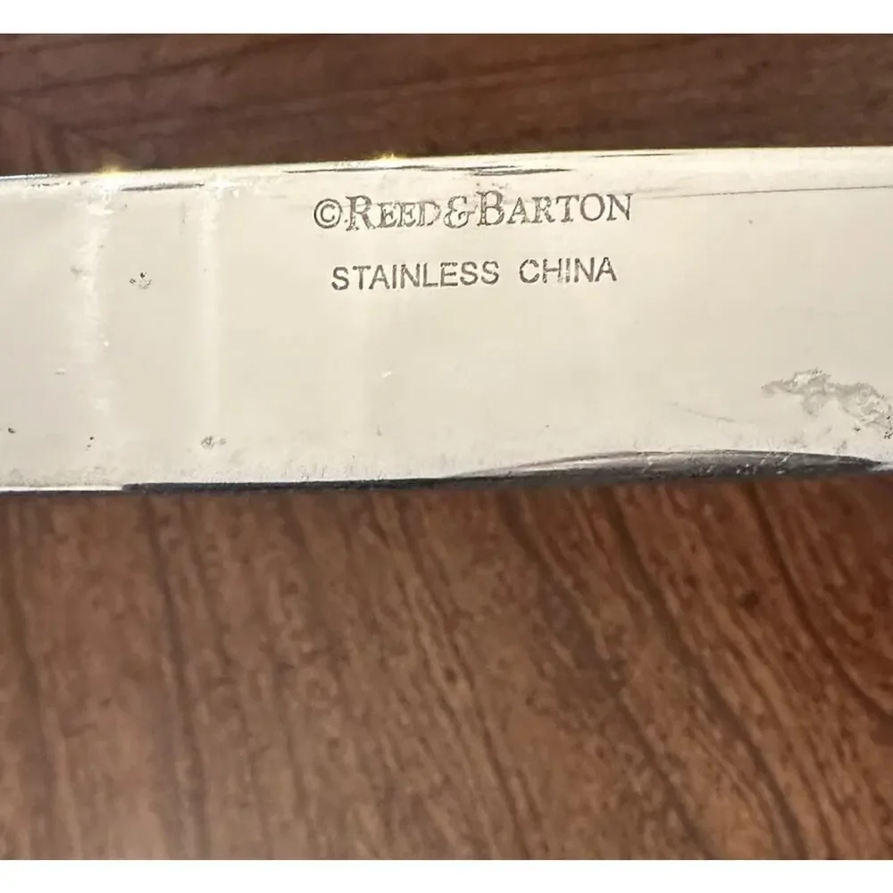 Reed & Barton QUEENS GARDEN Floral Stainless 6-pc Solid Dinner Knife Flatware